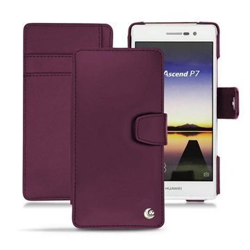 Huawei Ascend P7 Noreve Tradition B Wallet Leather Case Lie de vin