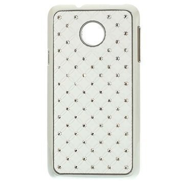 Huawei Ascend Y330 Bling Diamond Suojakotelo Valkoinen