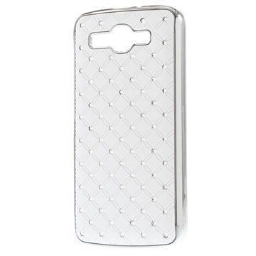 Huawei Ascend Y520 Bling Diamond Suojakotelo Valkoinen