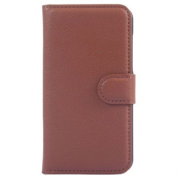 Huawei Ascend Y550 Wallet Nahkakotelo Ruskea