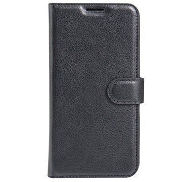 Huawei Enjoy 6 Textured Wallet Case Black