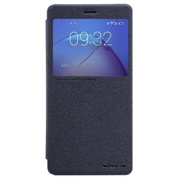 Huawei Honor 6X (2016) Nillkin Sparkle ikkunallinen läppäkotelo Musta