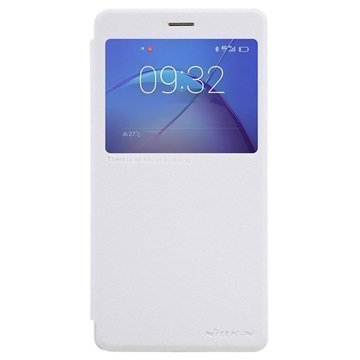Huawei Honor 6X (2016) Nillkin Sparkle ikkunallinen läppäkotelo Valkoinen