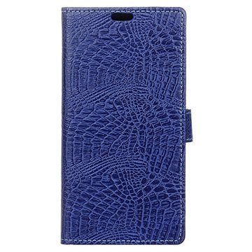 Huawei Honor 6x (2016) Krokotiili Lompakkokotelo Tummansininen