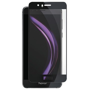 Huawei Honor 8 Panzer Full-Fit Näytönsuoja Karkaistu Lasi Musta