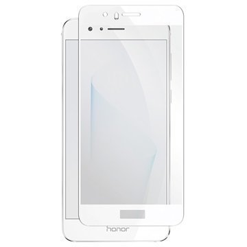 Huawei Honor 8 Panzer Full-Fit Näytönsuoja Karkaistu Lasi Valkoinen