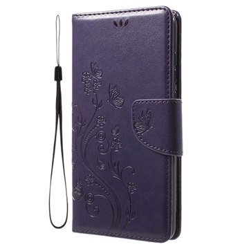 Huawei Honor Holly 3 Honor 5A Lompakkokotelo Perhonen Violetti
