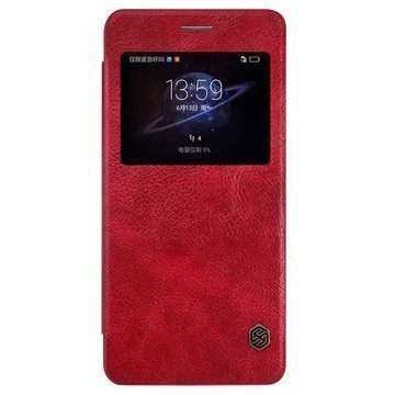 Huawei Honor V8 Nillkin Qin Smart Läppäkotelo Punainen