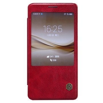 Huawei Mate 8 Nillkin Qin Series Smart View Läppäkotelo Punainen