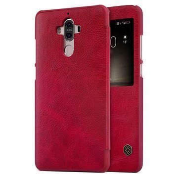 Huawei Mate 9 Nillkin Qin Smart View Flip Case Red