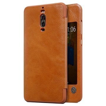 Huawei Mate 9 Pro Mate 9 Porsche Design Nillkin Qin Flip Case Brown