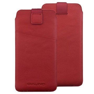 Huawei Mate 9 Pro Mate 9 Porsche Design Qialino Leather Pouch Red