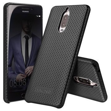 Huawei Mate 9 Pro Mate 9 Porsche Design Qialino Mesh Leather Case Black