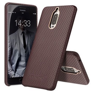 Huawei Mate 9 Pro Mate 9 Porsche Design Qialino Mesh Leather Case Coffee