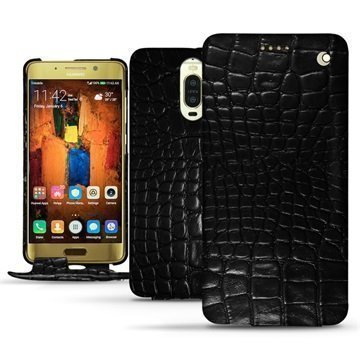 Huawei Mate 9 Pro Noreve Tradition Flip Case Crocodile Musta