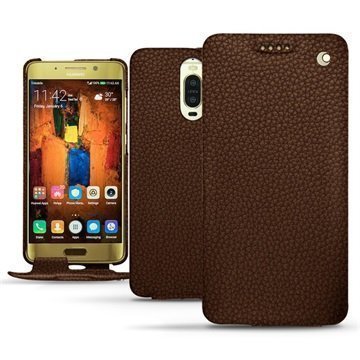 Huawei Mate 9 Pro Noreve Tradition Flip Case Kastanjanruskea