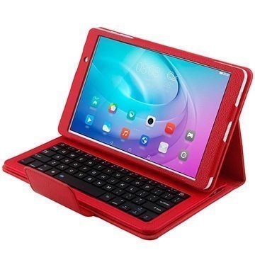 Huawei MediaPad Lite M2 10.1 Bluetooth-näppäimistö & suojakotelo â" Punainen