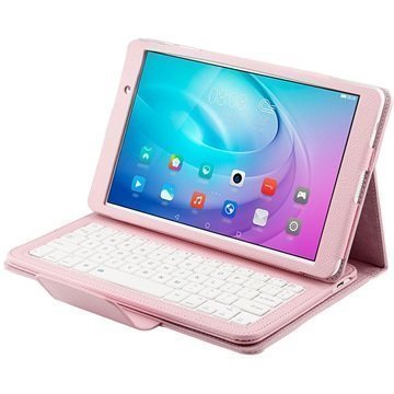 Huawei MediaPad Lite M2 10.1 Bluetooth-näppäimistö & suojakotelo â" Vaaleanpunainen