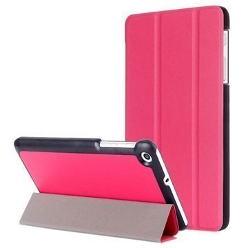 Huawei MediaPad T2 7.0 Tri-Fold Kotelo Kuuma Pinkki