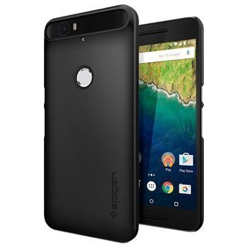 Huawei Nexus 6P Spigen Thin Fit Suojakuori Musta