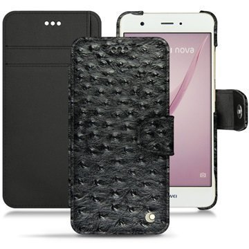 Huawei Nova Noreve Tradition B Wallet Case Autruche Black