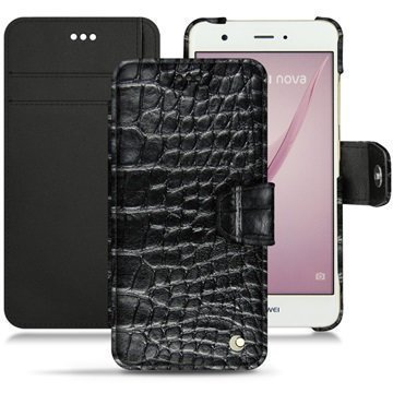 Huawei Nova Noreve Tradition B Wallet Case Crocodile Black