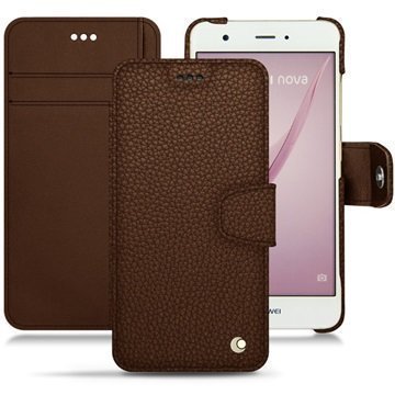 Huawei Nova Noreve Tradition B Wallet Case Kastanjanruskea