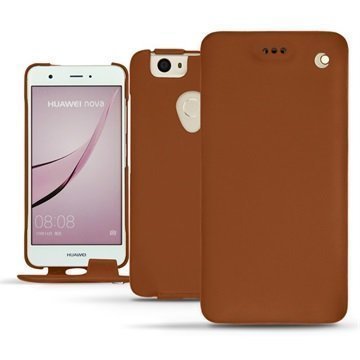 Huawei Nova Noreve Tradition Flip Case Ruskea