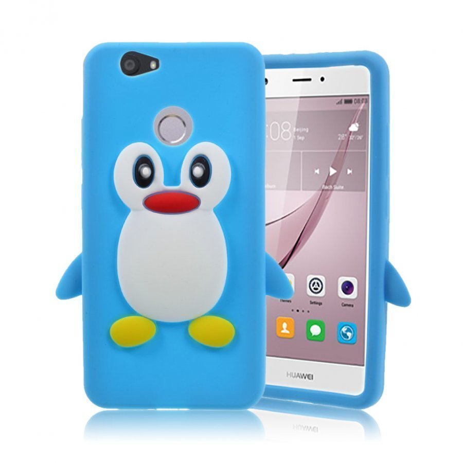 Huawei Nova Pingviini Kuvioinen Silikoni Takakuori Sininen