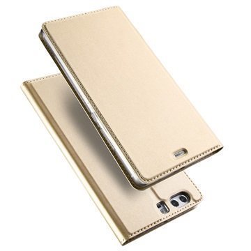 Huawei P10 Plus Dux Ducis Wallet Case Gold