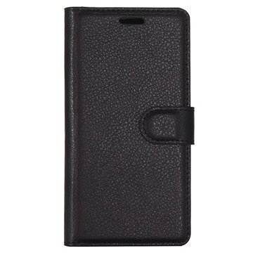 Huawei P10 Textured Wallet Case Black