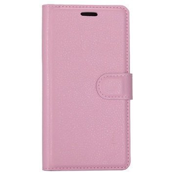 Huawei P10 Textured Wallet Case Pink