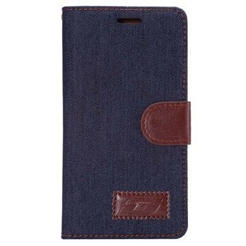 Huawei P8 Jeans Lompakkokotelo Tumman Sininen