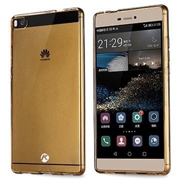 Huawei P8 Kalaideng Air Series TPU Kotelo Läpinäkyvä / Kultainen
