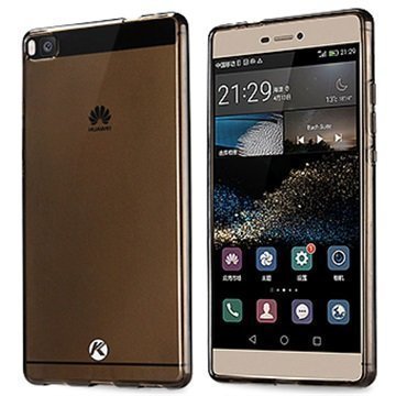 Huawei P8 Kalaideng Air Series TPU Kotelo Läpinäkyvä / Musta