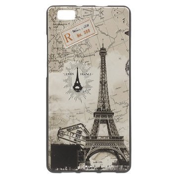 Huawei P8 Lite Embossed TPU Case Eiffel Tower