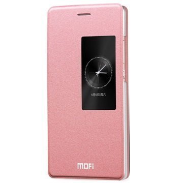 Huawei P8 Mofi Hui Series Smart Läppäkotelo Pinkki