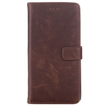 Huawei P8 Retro Lompakkokotelo Kahvi