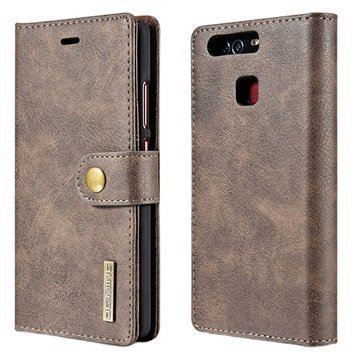 Huawei P9 Dg.Ming 2-in-1 Wallet Case Coffee