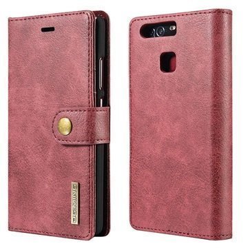 Huawei P9 Dg.Ming 2-in-1 Wallet Case Red