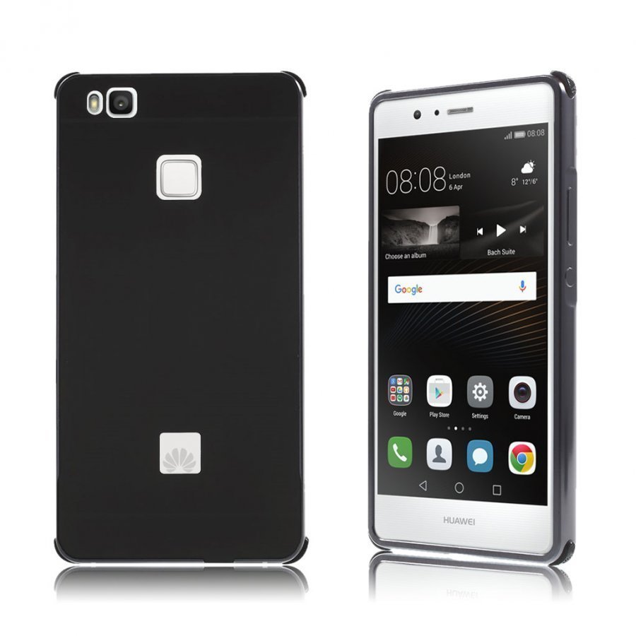 Huawei P9 Lite Joustava Harjattu Muovi Kuori Kehyksellä Musta