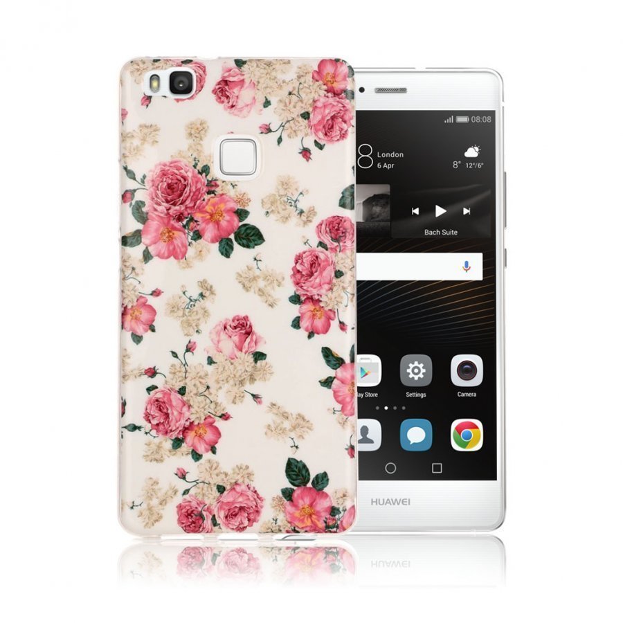 Huawei P9 Lite Joustava Pehmeä Muovikuori Tuoreita Kukkia