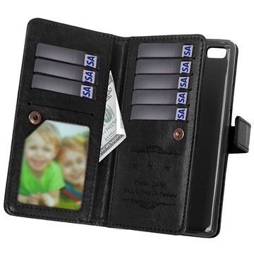Huawei P9 Lite Multifunctional Wallet Case Black