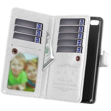 Huawei P9 Lite Multifunctional Wallet Case White