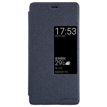 Huawei P9 Nillkin Sparkle Series View Läppäkotelo Musta
