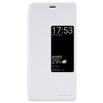 Huawei P9 Nillkin Sparkle Series View Läppäkotelo Valkoinen