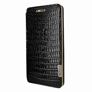 Huawei P9 Piel Frama FramaSlim Leather Case Lizard Musta