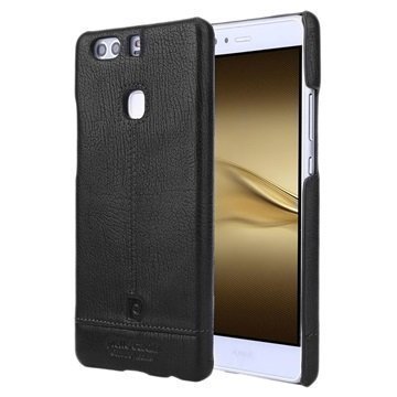 Huawei P9 Plus Pierre Cardin Nahkapinnoitettu Kotelo Musta