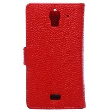 Huawei Y360 Nahkainen Lompakkokotelo Punainen