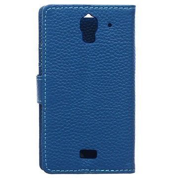 Huawei Y360 Nahkainen Lompakkokotelo Sininen